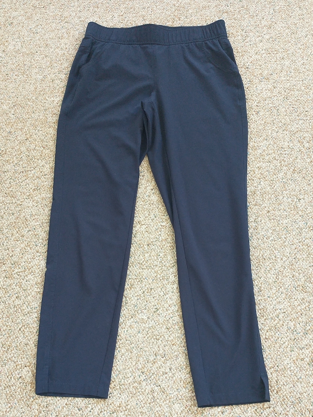 Eddie Bauer Travex Pull On Ankle Pant Wrinkle Resistant Lightweight Blue XSMALL